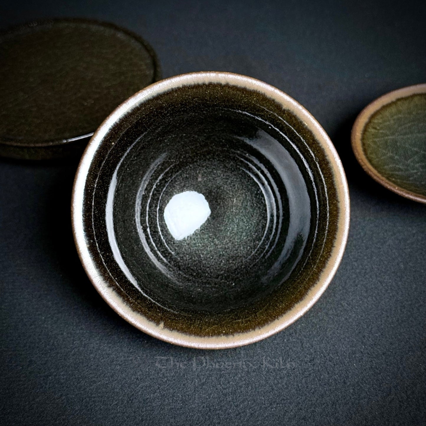 Three-piece Gaiwan - Skyward Dragon Kiln Wood-fired Jian Ware (GKD 2509-09-08)