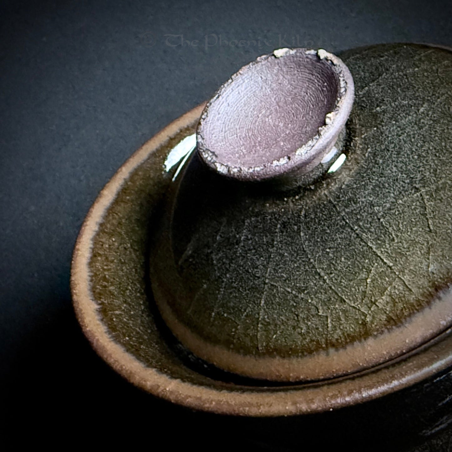 Three-piece Gaiwan - Skyward Dragon Kiln Wood-fired Jian Ware (GKD 2509-09-08)