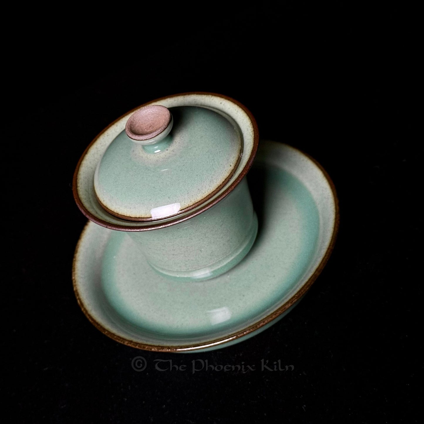 Green Jade Gaiwan - Dragon Kiln Wood-fired Jian Ware (JIG 2510-01-01)