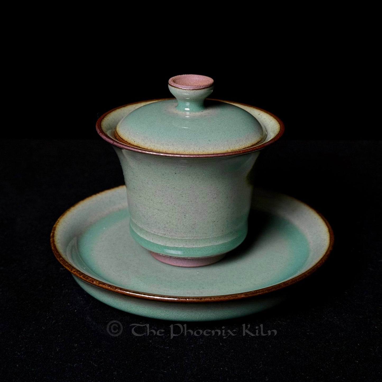 Green Jade Gaiwan - Dragon Kiln Wood-fired Jian Ware (JIG 2510-01-01)