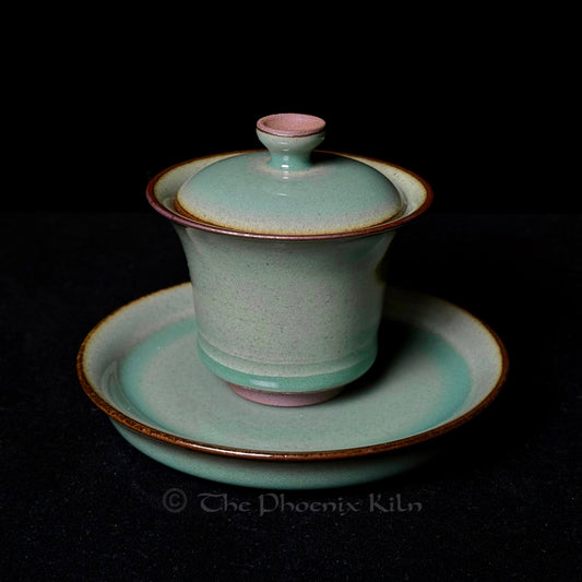 Green Jade Gaiwan - Dragon Kiln Wood-fired Jian Ware (JIG 2510-01-01)
