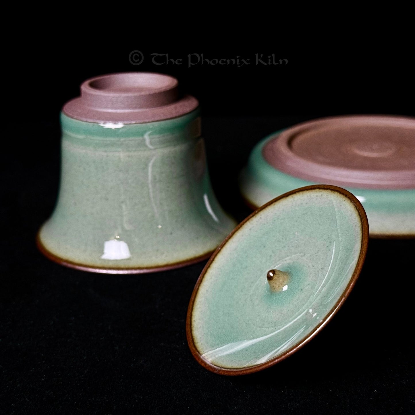 Green Jade Gaiwan - Dragon Kiln Wood-fired Jian Ware (JIG 2510-01-01)